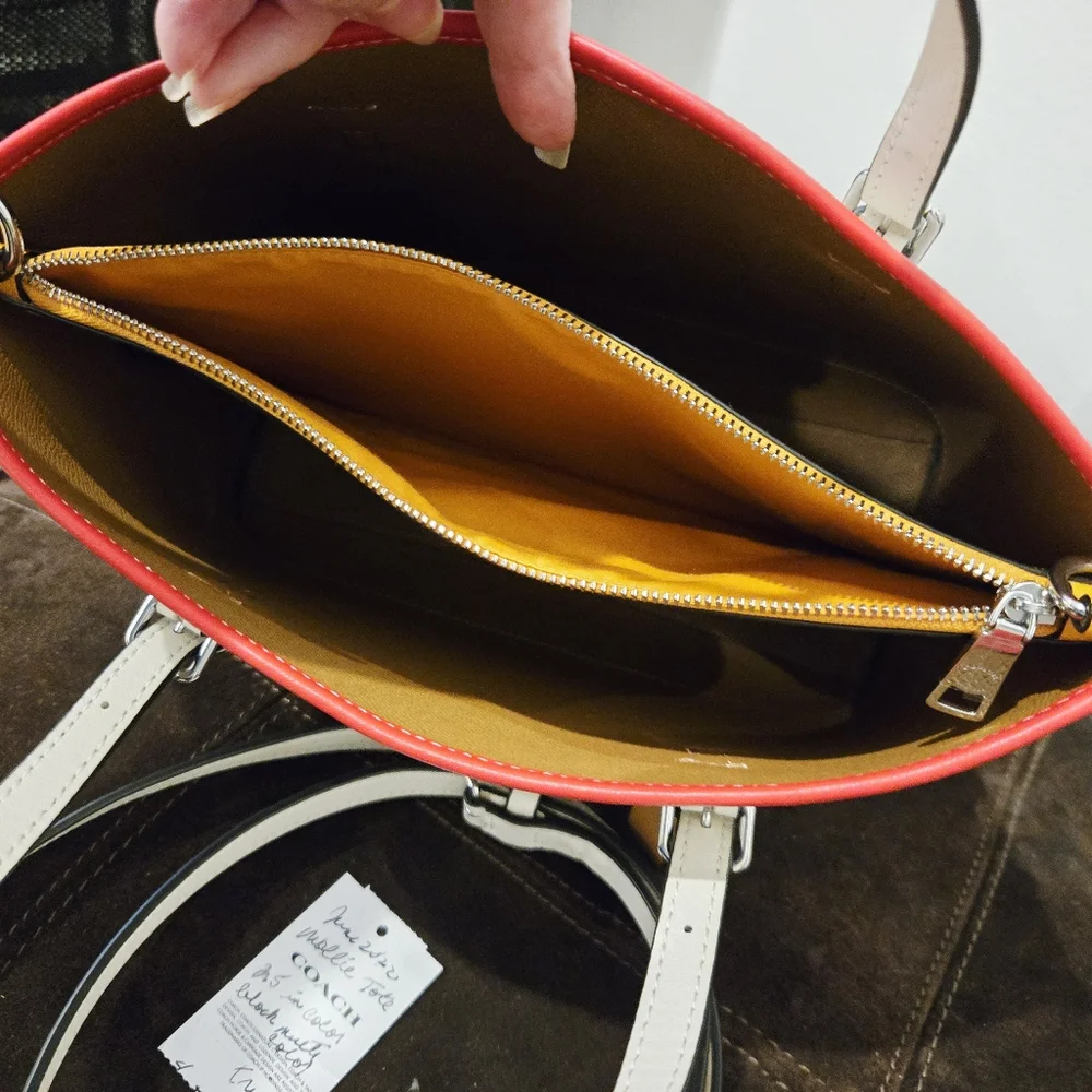 Coach Mollie Tote 25 in Colorblock. - Picture 7 of 12